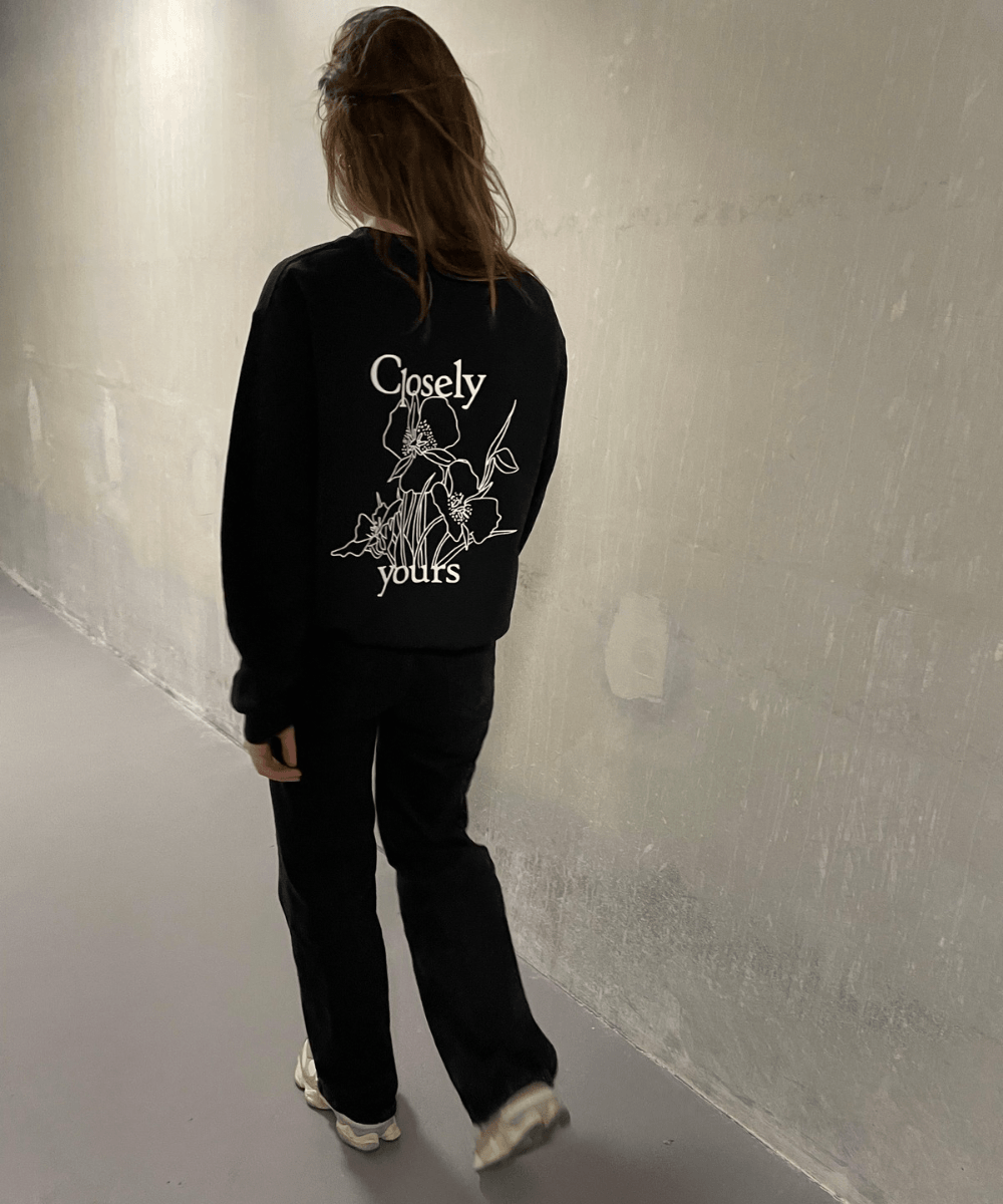 BLOOMING SWEATER BLACK - Closely yours